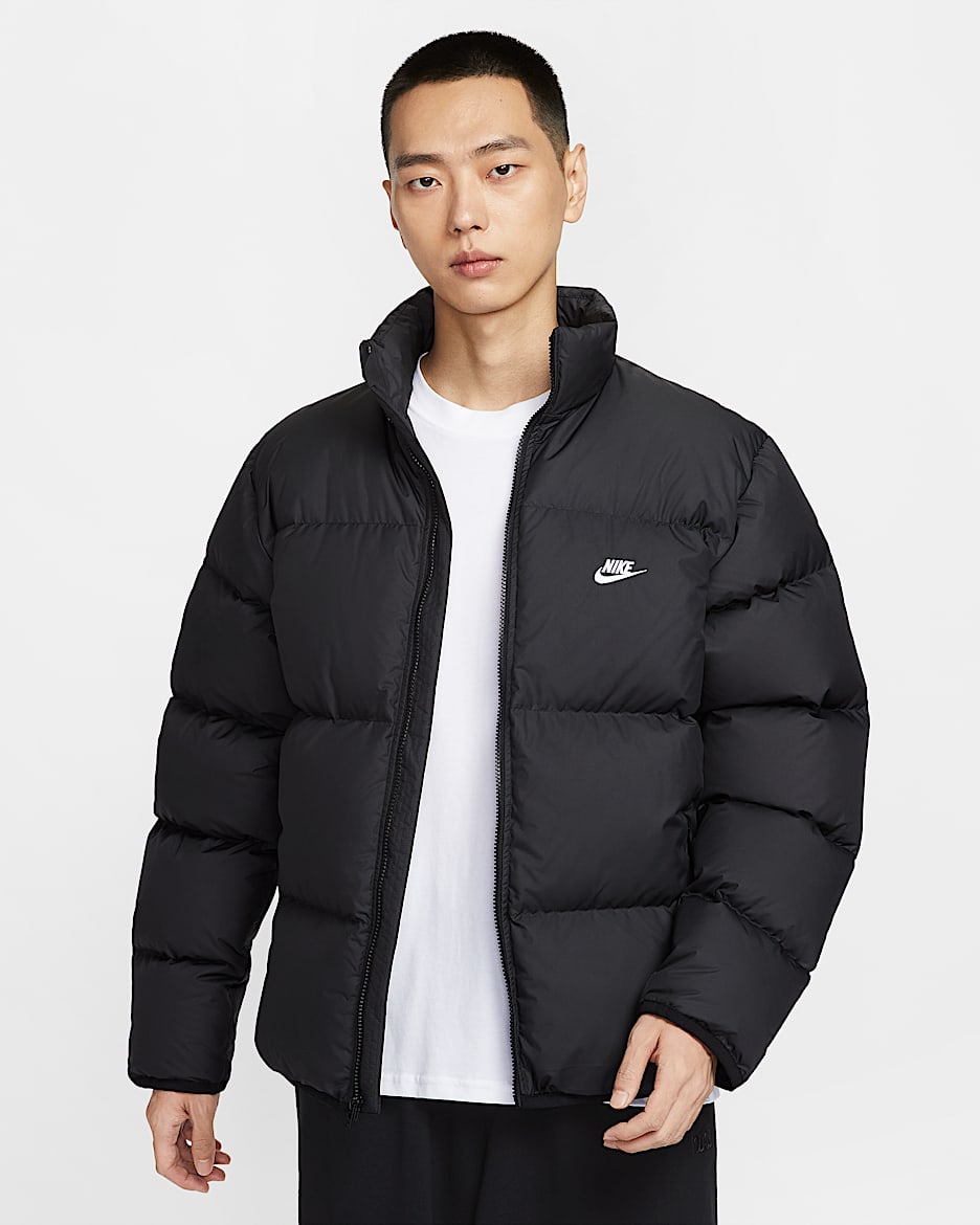 Nike Sportswear Club Men's Therma-FIT Puffer Jacket - Black/White