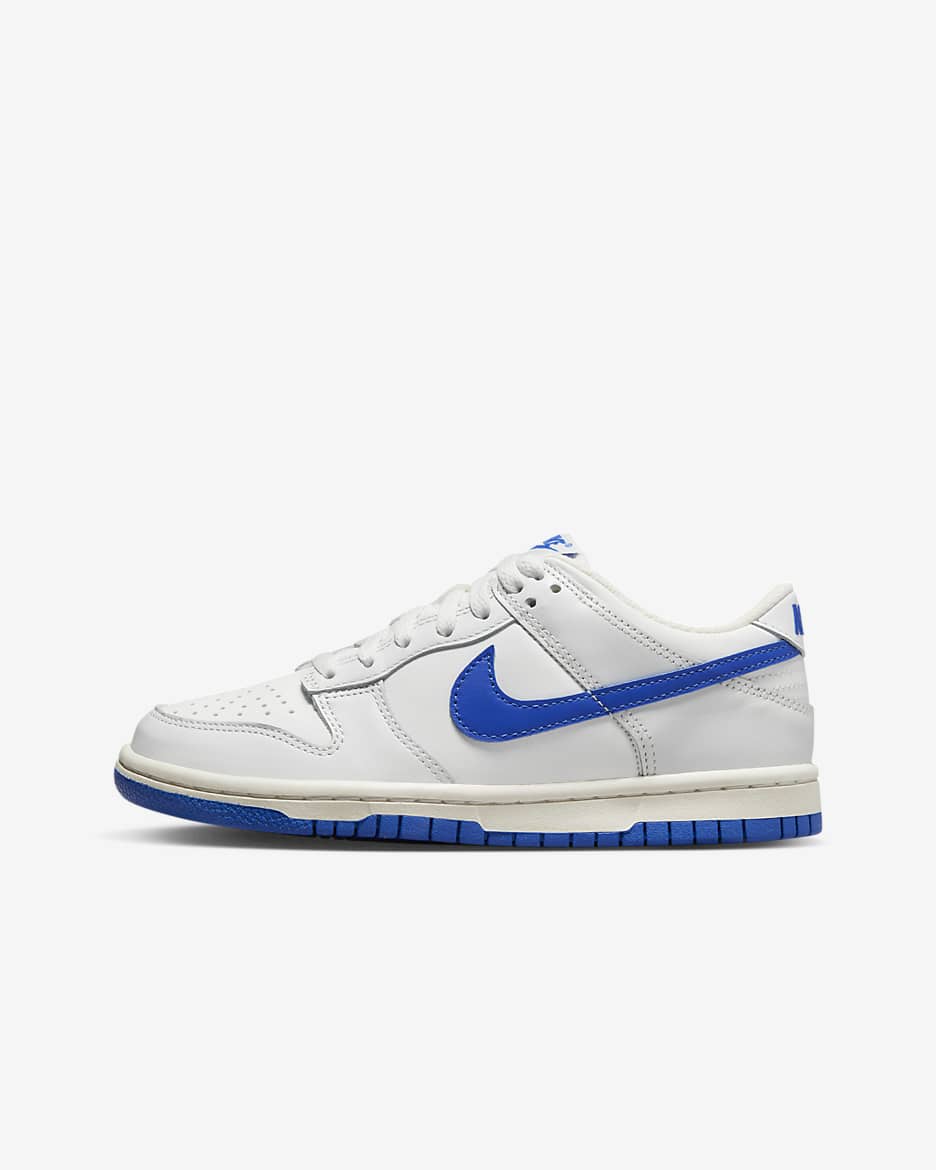 รองเท้าเด็กโต Nike Dunk Low - Summit White/Hyper Royal