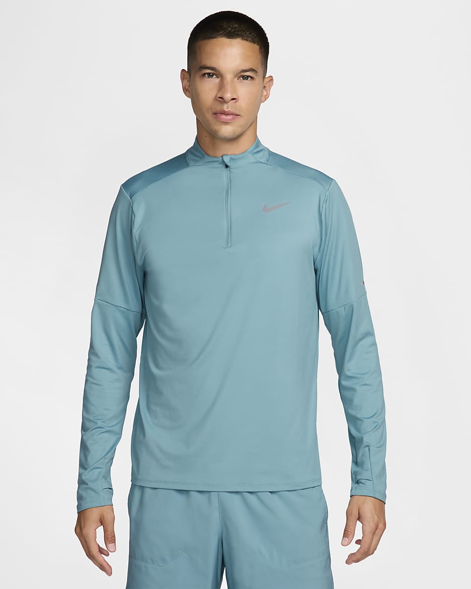 Nike Men's Dri-FIT 1/2-zip Running Top - Denim Turquoise