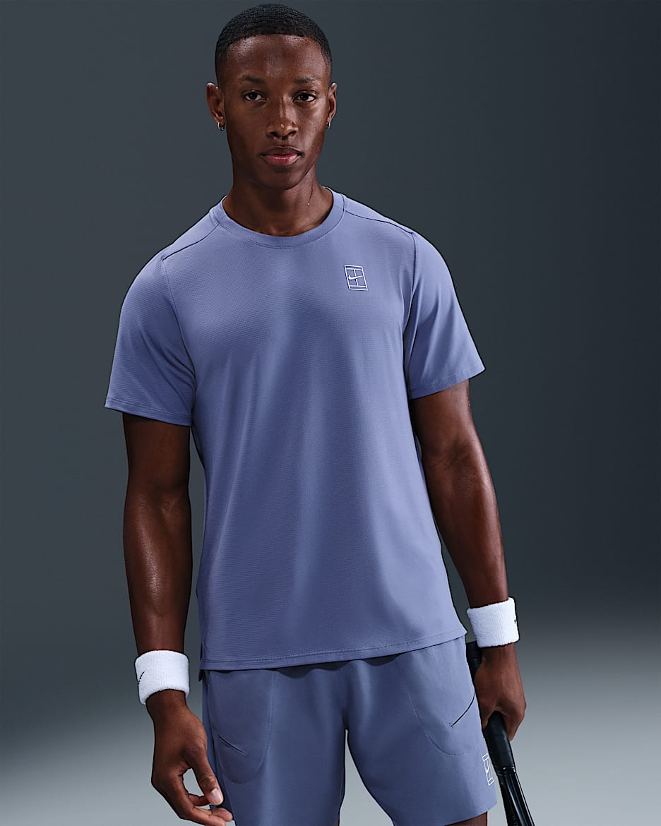 NikeCourt Advantage Men's Dri-FIT Tennis Top - World Indigo/World Indigo/White