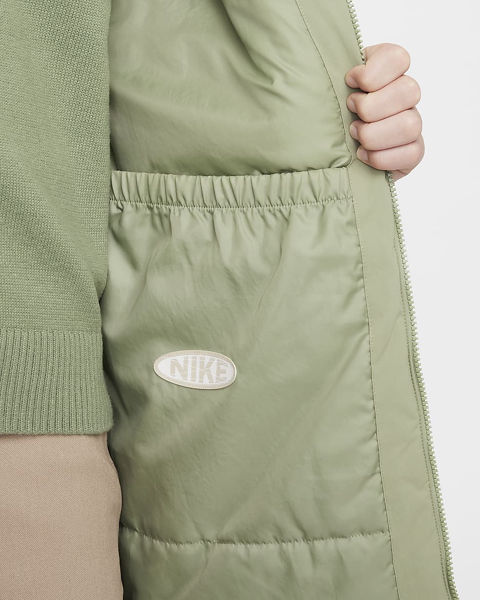 Nike Sportswear Metro Ground Older Kids' Parka - Oil Green/Oil Green/Olive Aura