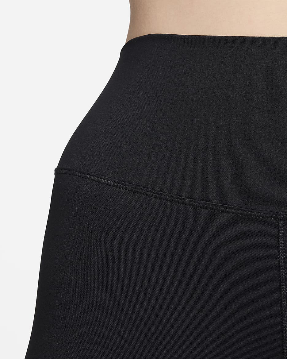 Nike One Capri-Leggings mit hohem Bund für Damen - Schwarz/Schwarz