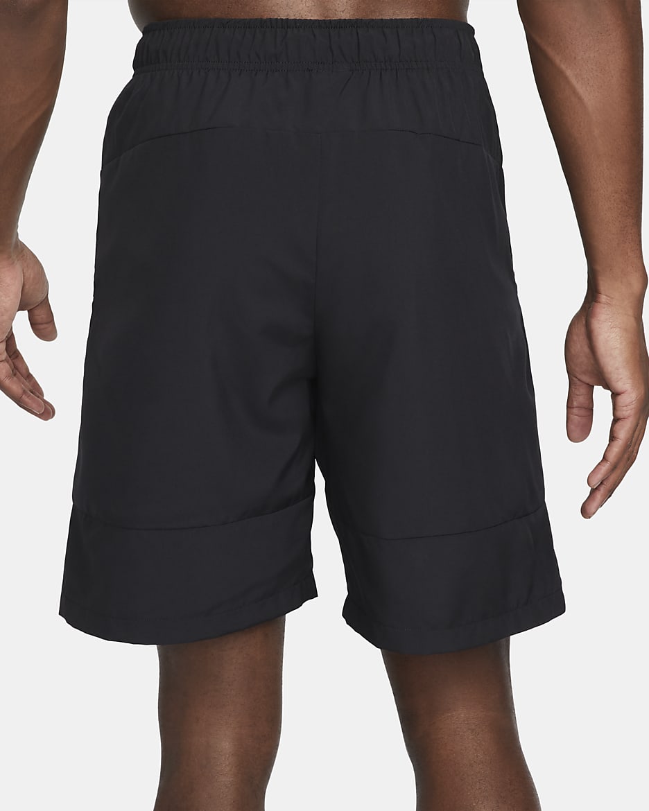 Nike Dri-FIT Web-Trainingsshorts für Herren (ca. 23 cm) - Schwarz/Schwarz/Weiß