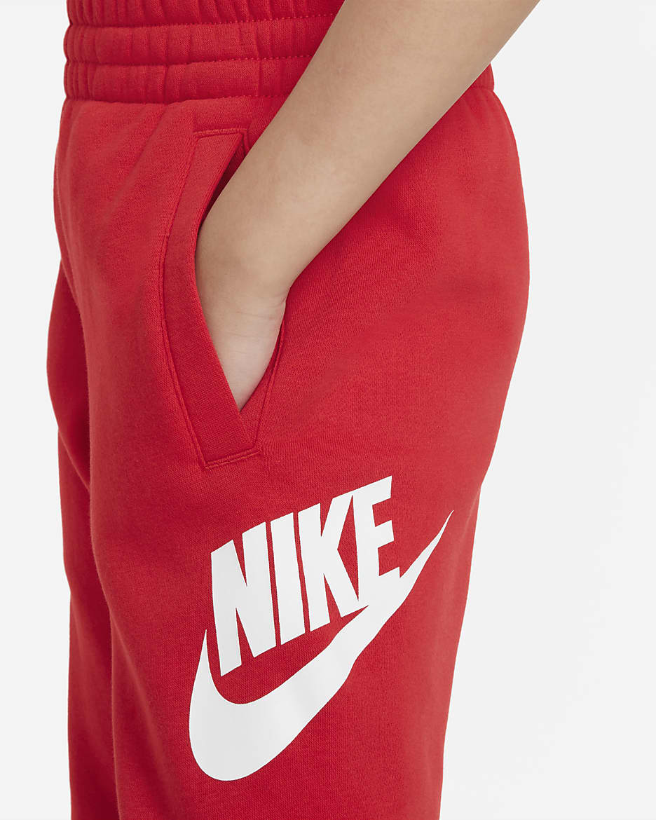 Joggers para niños talla grande Nike Club Fleece - Rojo universitario/Blanco