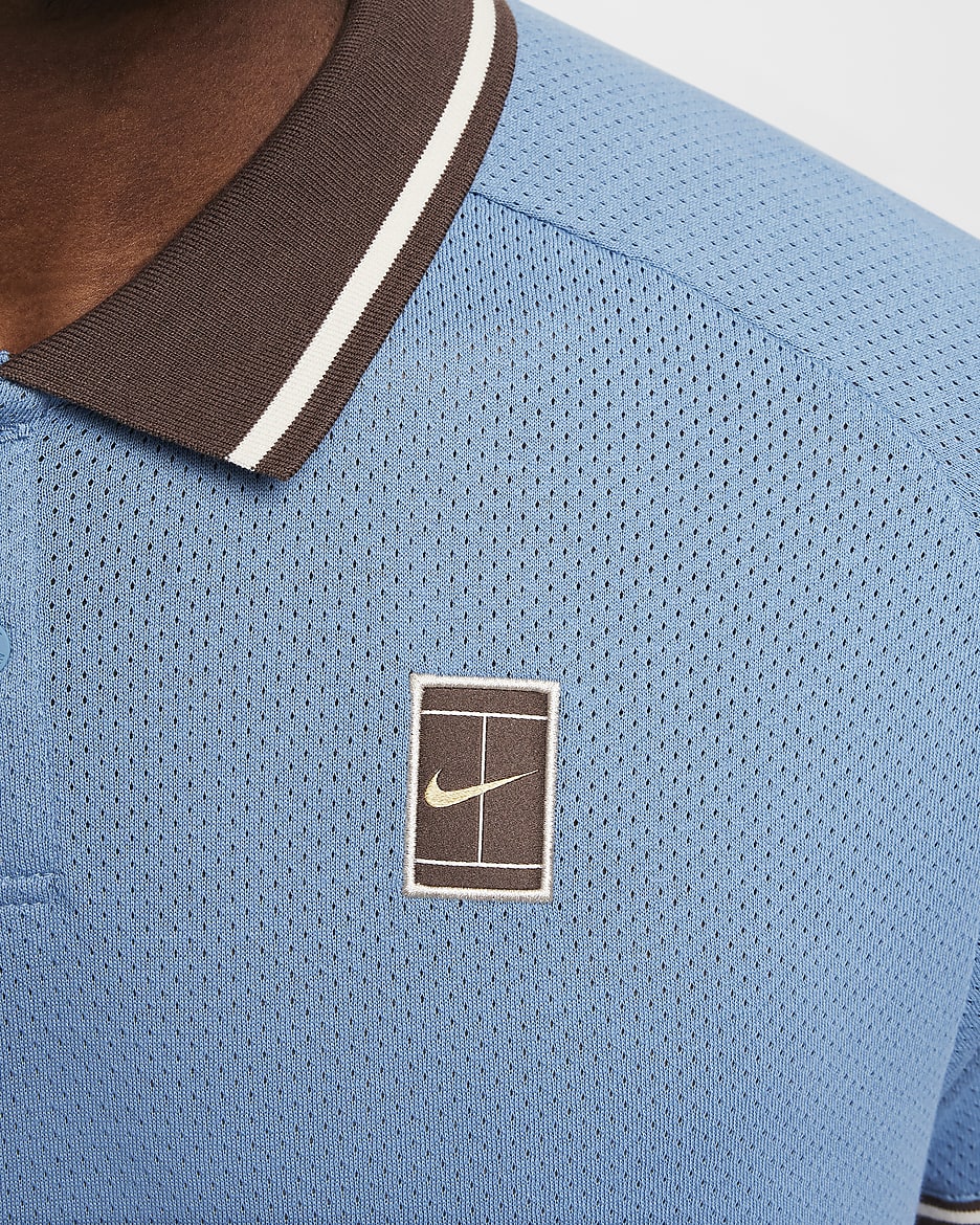 NikeCourt Heritage Herren-Tennis-Poloshirt - Aegean Storm