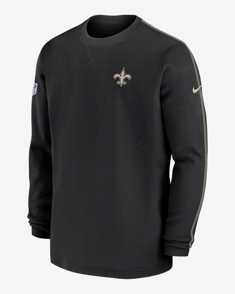 New Orleans Saints Sideline Coach Men’s Nike NFL Long-Sleeve Top - Black