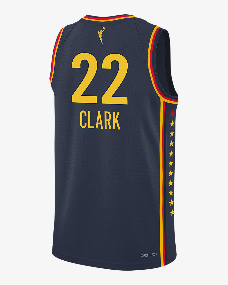 Jersey Nike WNBA Victory para niños talla grande Caitlin Clark Indiana Fever Explorer Edition - Azul marino universitario