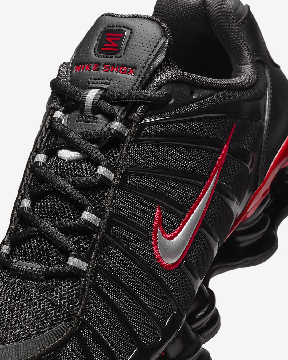 Calzado Nike Shox TL para hombre - Negro/Rojo universitario/Plata metalizado