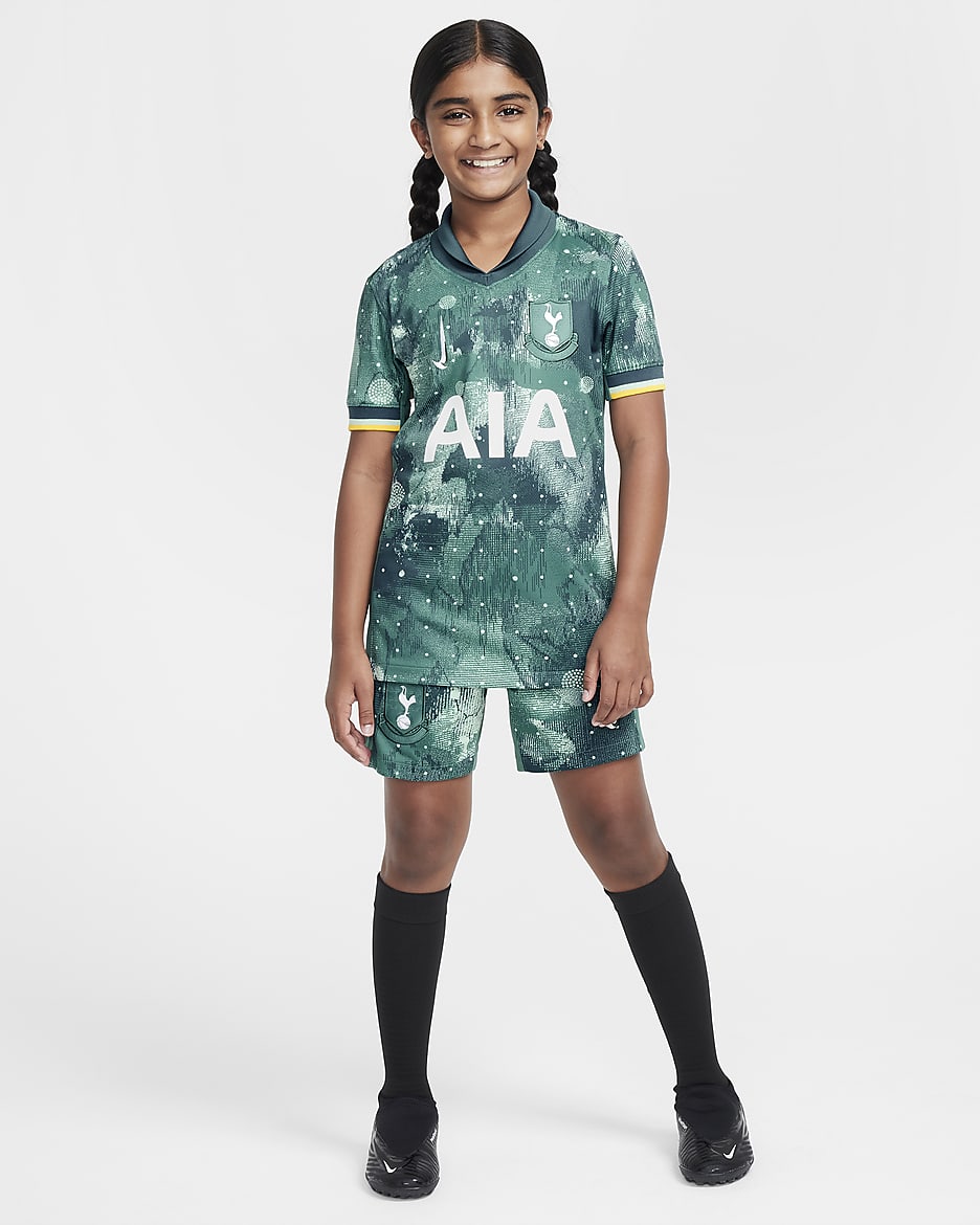 Tottenham Hotspur 2024/25 Stadium Derde Nike Dri-FIT replicavoetbalshirt voor kids - Enamel Green/Bicoastal/Wit