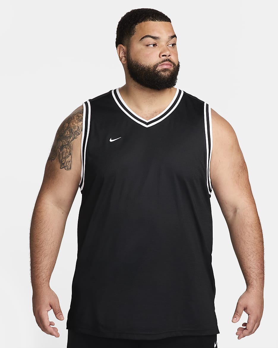 ADN Nike Camiseta de baloncesto Nike Dri-FIT - Hombre - Negro/Blanco