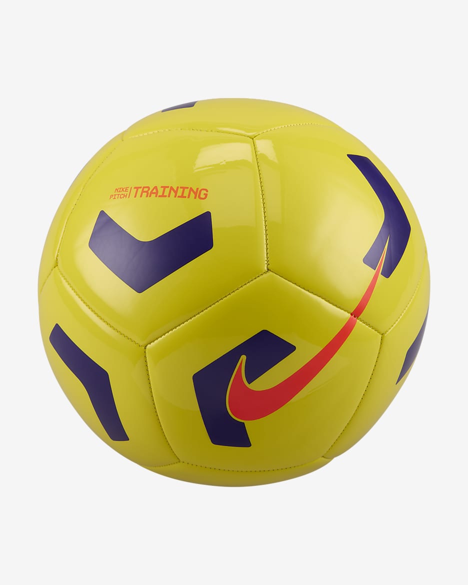 Balón de entrenamiento de fútbol Nike Pitch - Amarillo/Violeta/Carmesí brillante
