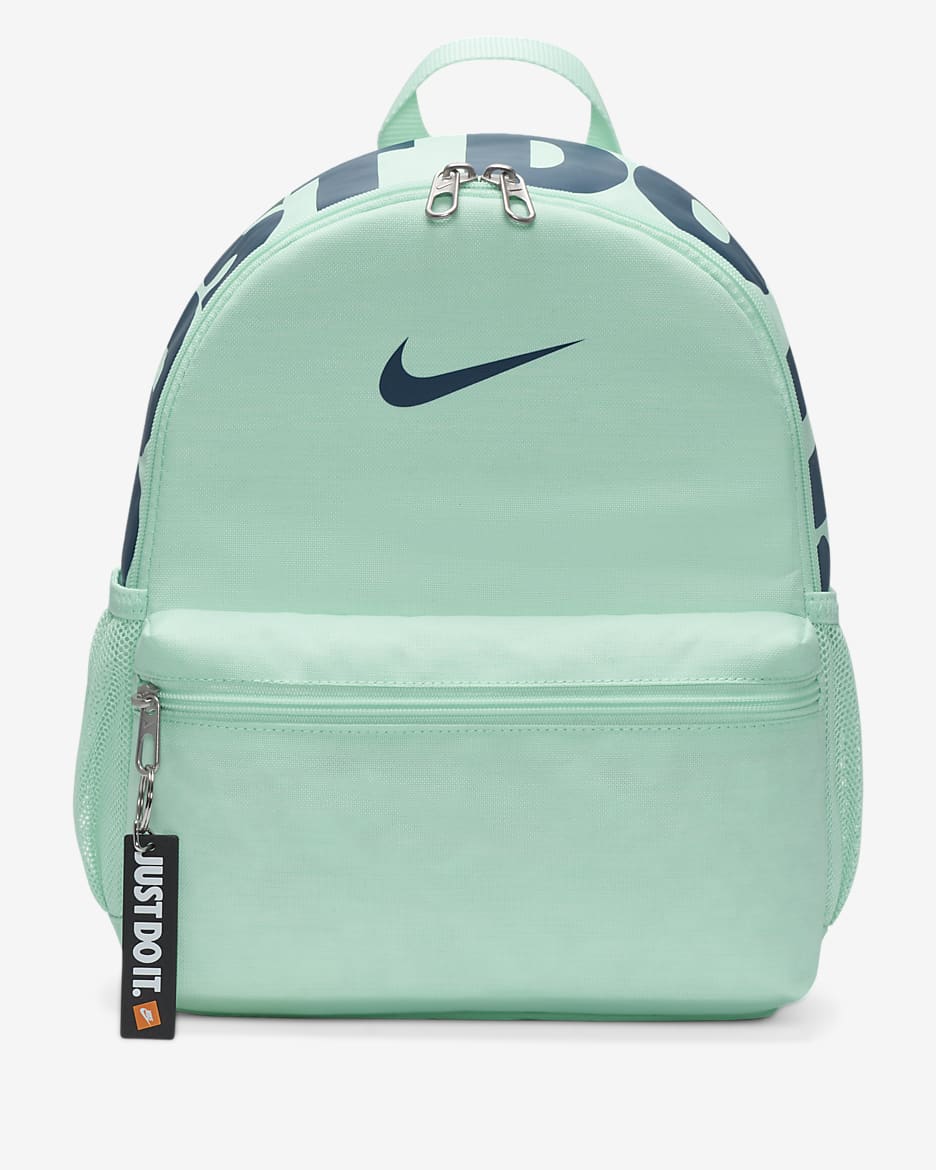 Nike Brasilia JDI Kids' Backpack (Mini) - Mint Foam/Valerian Blue/Valerian Blue