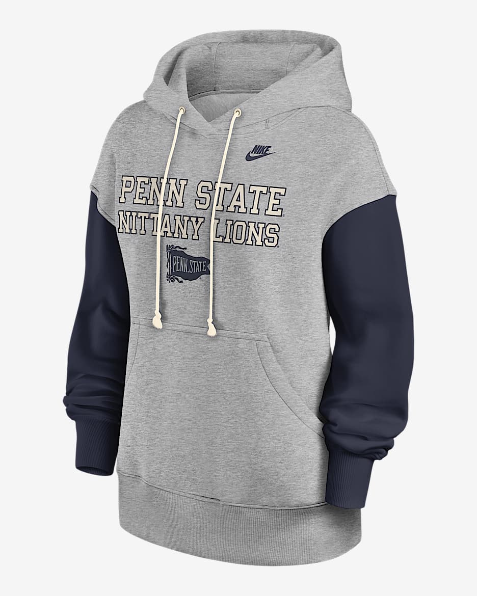 Penn State Legacy Phoenix Women's Nike College Pullover Hoodie - Grey Heather