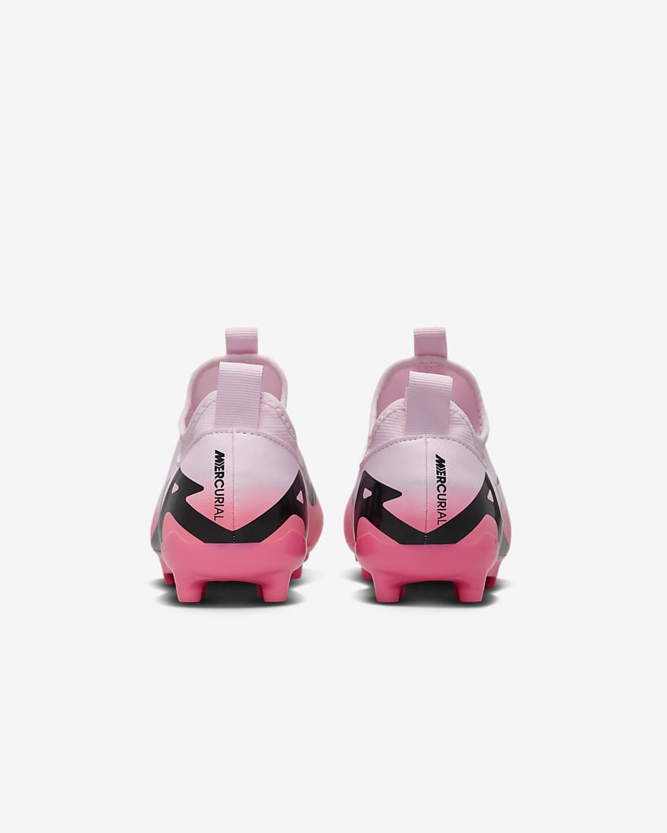 Nike Jr. Mercurial Vapor 15 Academy 小/大童 MG 低筒足球釘鞋 - Pink Foam/黑色