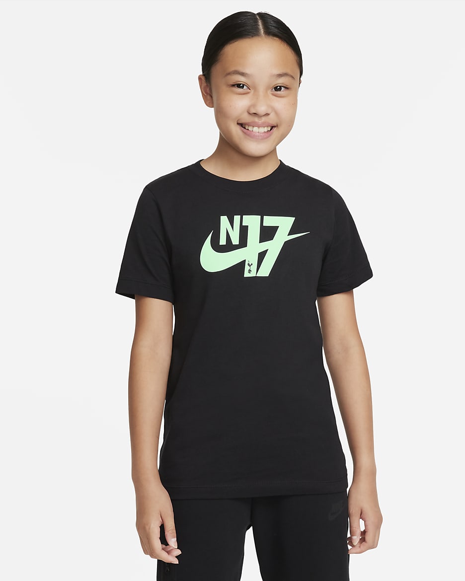 Playera de fútbol para niños talla grande Tottenham Hotspur - Negro