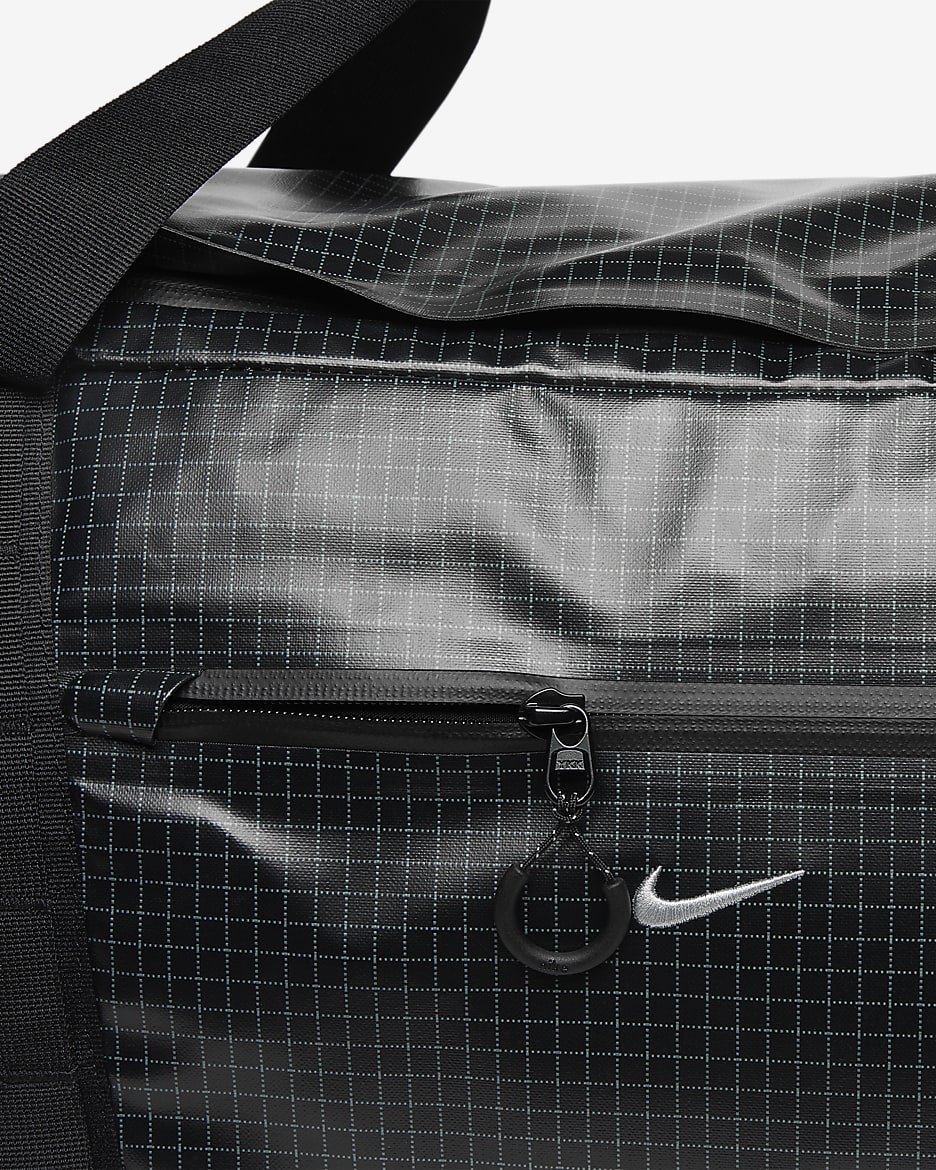 Nike Hike Duffel Bag (50L) - Black/Black/Light Smoke Grey