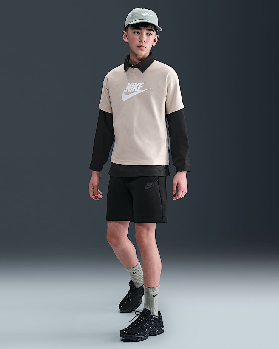 Nike Sportswear Tech Fleece Shorts für ältere Kinder (Jungen) - Schwarz/Schwarz