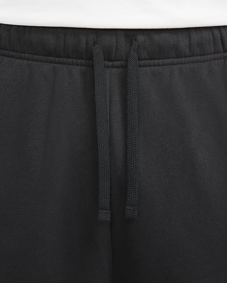 Pants de entrenamiento oversized de tiro medio para mujer Nike Sportswear Club Fleece - Negro/Blanco