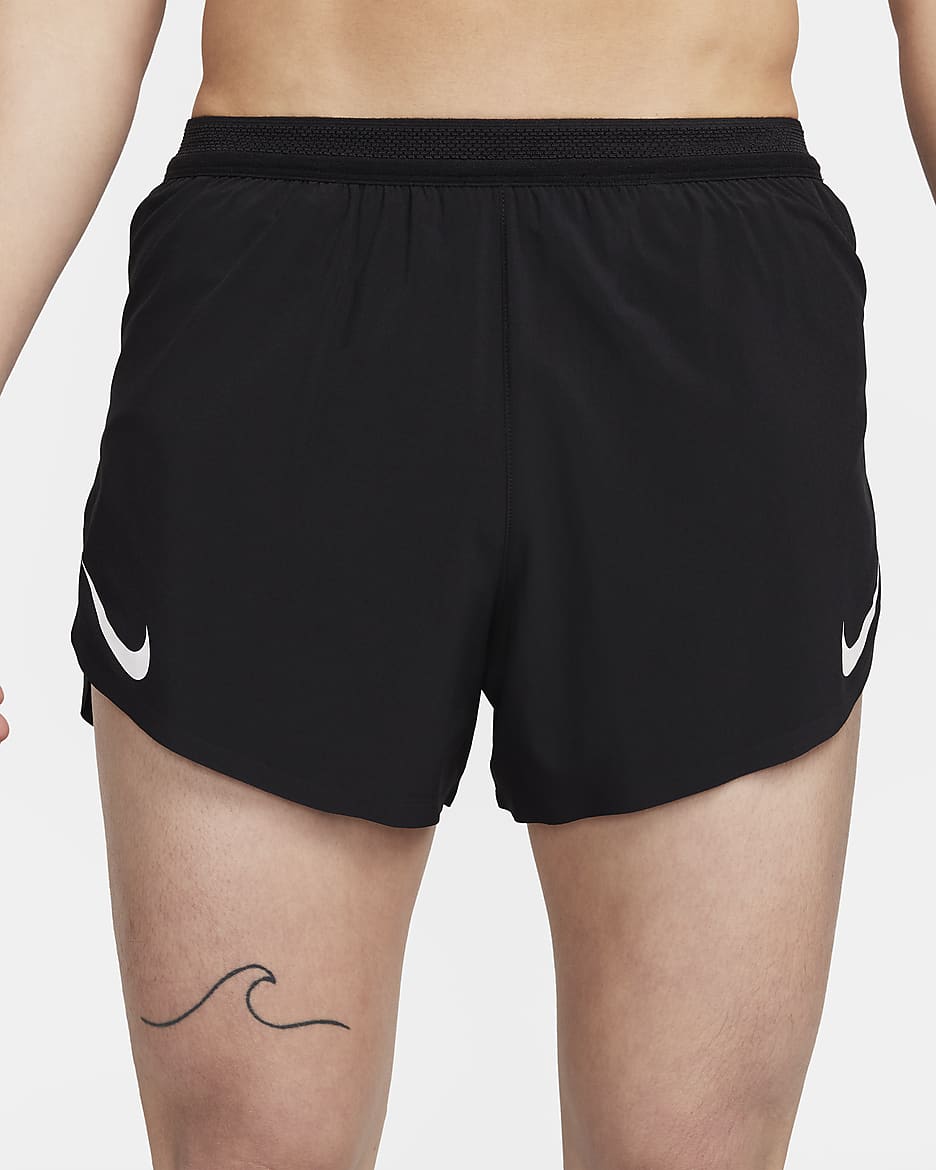 Nike AeroSwift Men's Dri-FIT ADV 4" Brief-Lined Running Shorts - Black/Summit White