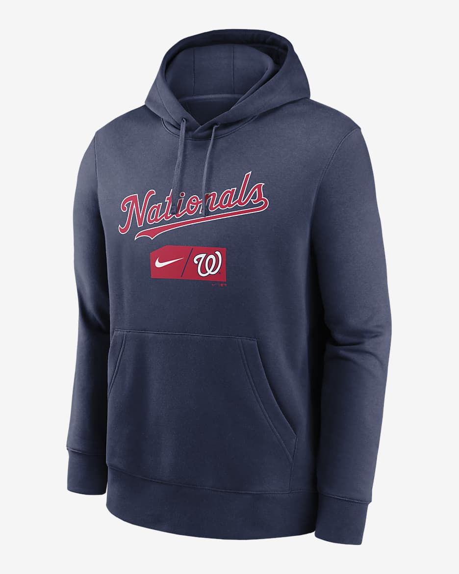 Nike Lettering Club (MLB Washington Nationals) Men's Pullover Hoodie - Midnight Navy