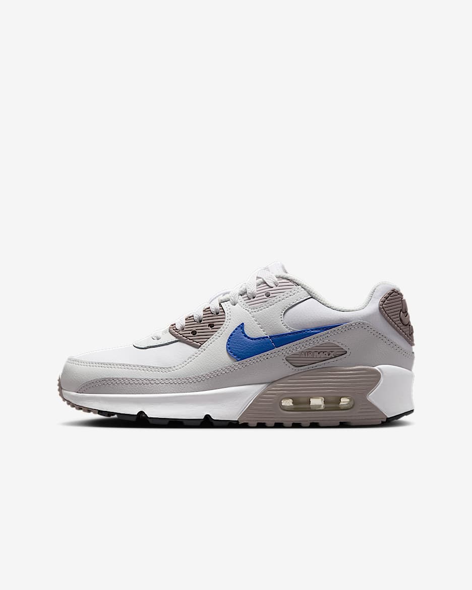 Sko Nike Air Max 90 för ungdom - Vit/College Grey/Summit White/Racer Blue