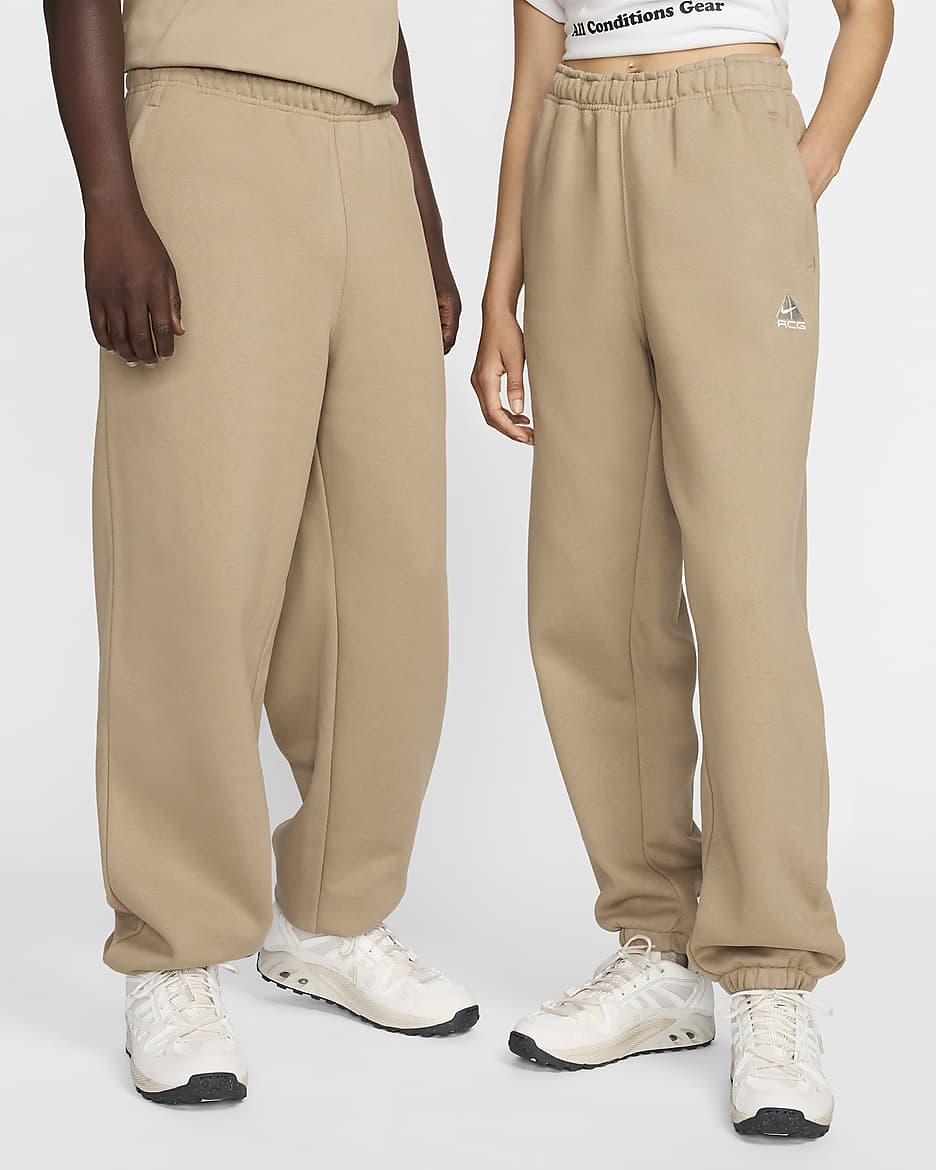 Nike ACG Lungs Therma-FIT Repel "Tuff Fleece" Pants - Khaki/Light Iron Ore/Summit White