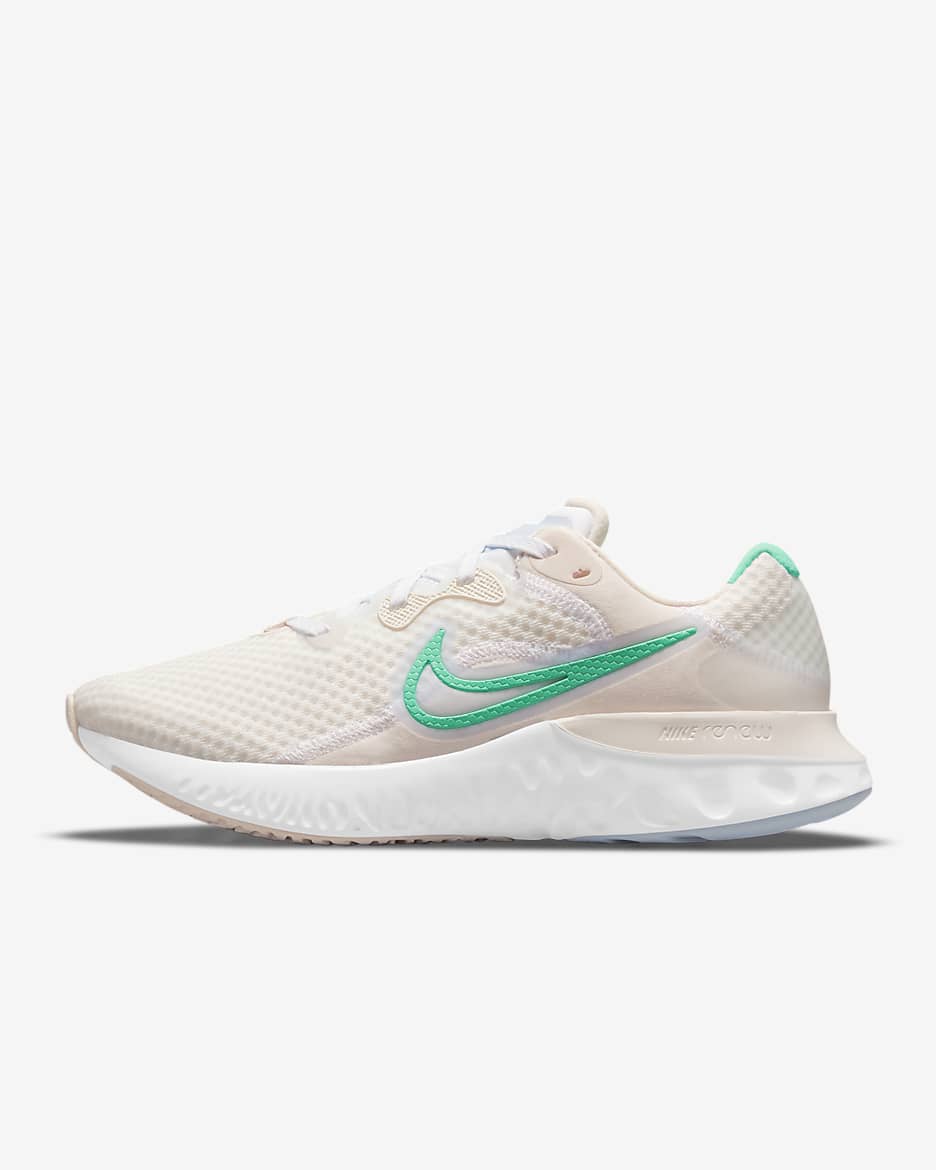 Nike Renew Run 2 Women's Road Running Shoes - White/Light Soft Pink/Hydrogen Blue/Menta