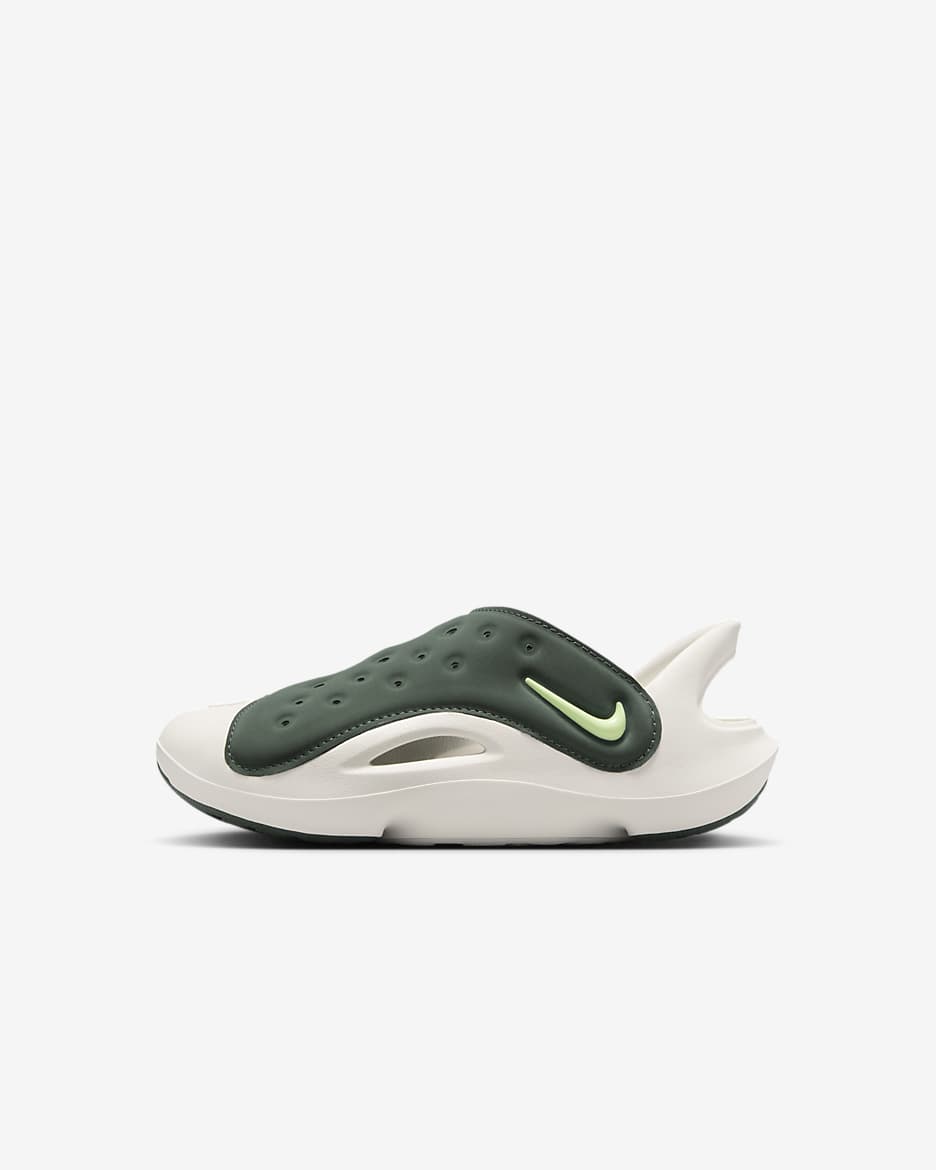 รองเท้าแซนดัลเด็กเล็ก Nike Aqua Swoosh - Vintage Green/Sail/Barely Volt