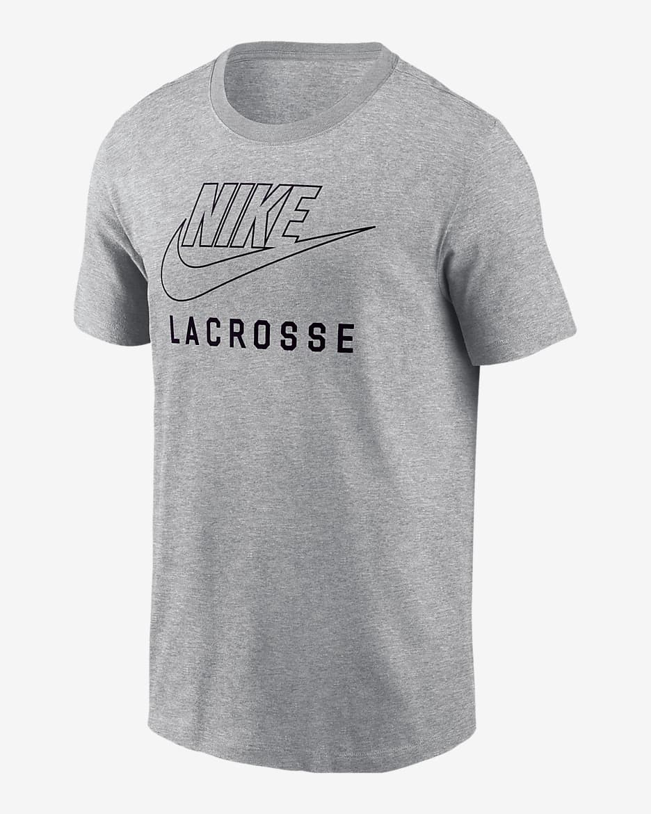 Nike Swoosh Men's Lacrosse T-Shirt - Dark Grey Heather