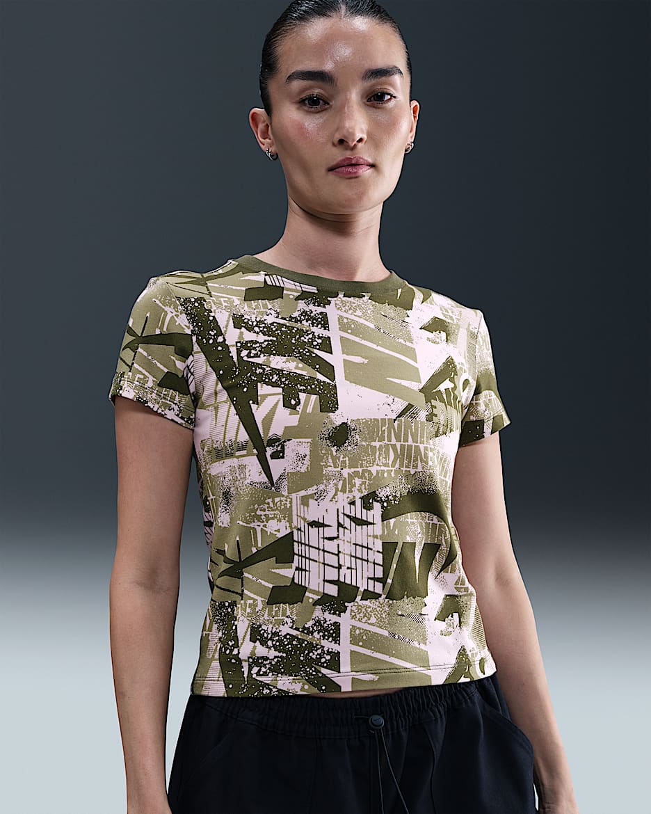 Nike Sportswear Women's Slim T-Shirt - Medium Olive