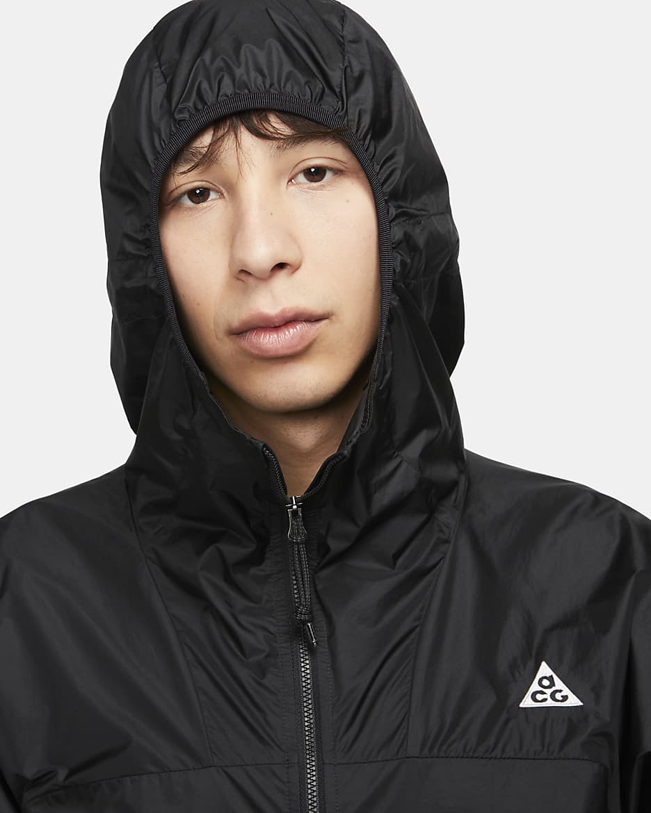 Veste coupe-vent Nike ACG « Cinder Cone » pour homme - Noir/Anthracite/Summit White