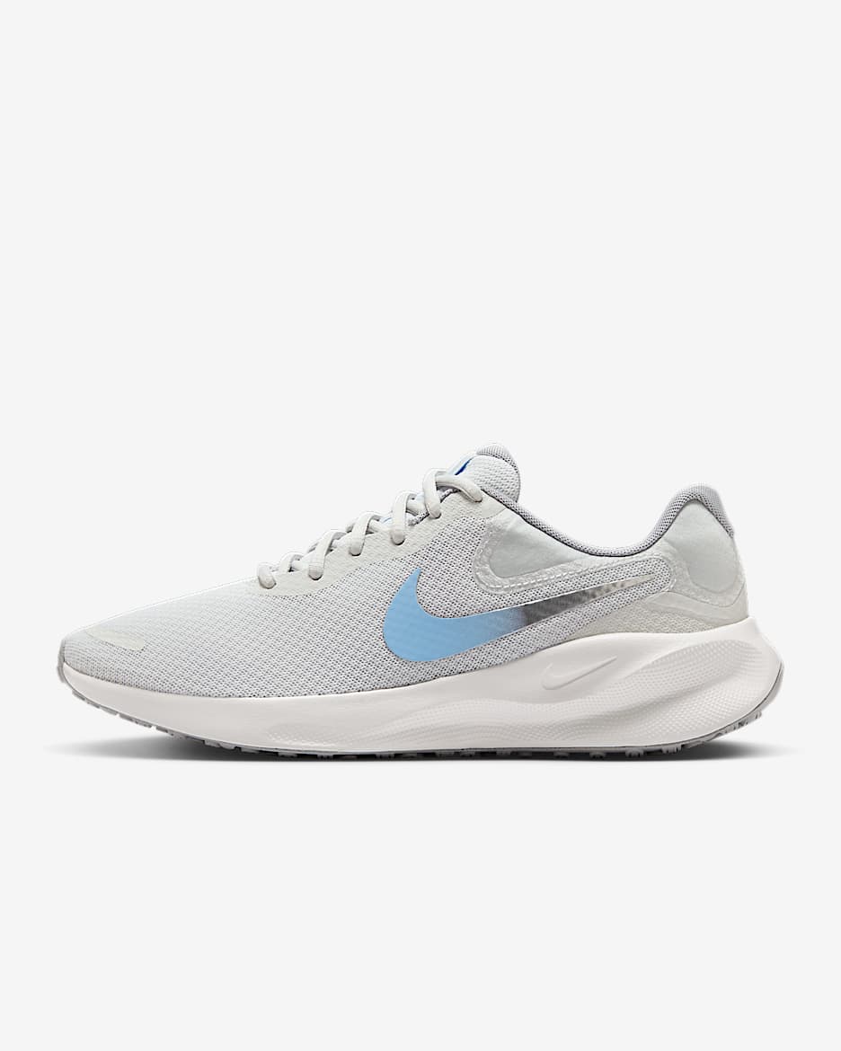 Nike Revolution 7 Women's Road Running Shoes - Photon Dust/Psychic Blue/Summit White/Metallic Pewter