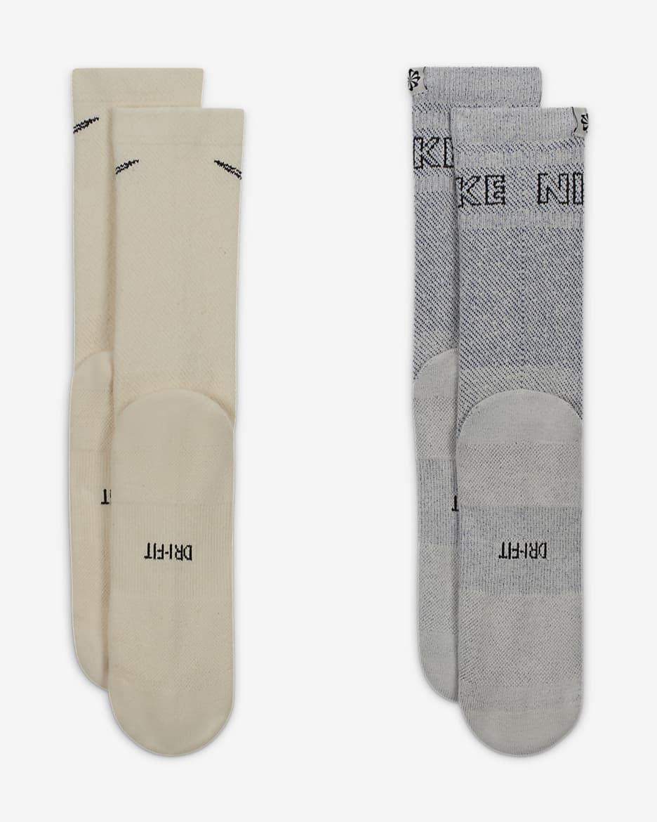 Nike Everyday Plus Cushioned Crew Socks (2 Pairs) - Multi-Colour