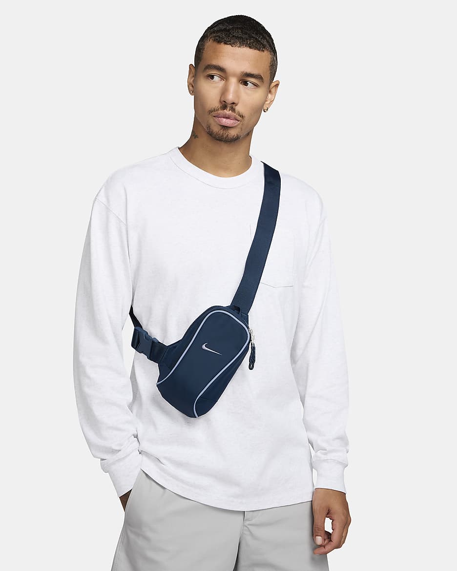 Bolsa bandolera (1 L) Nike Sportswear Essentials - Azul marino militar/Pizarra cenizo/Pizarra cenizo