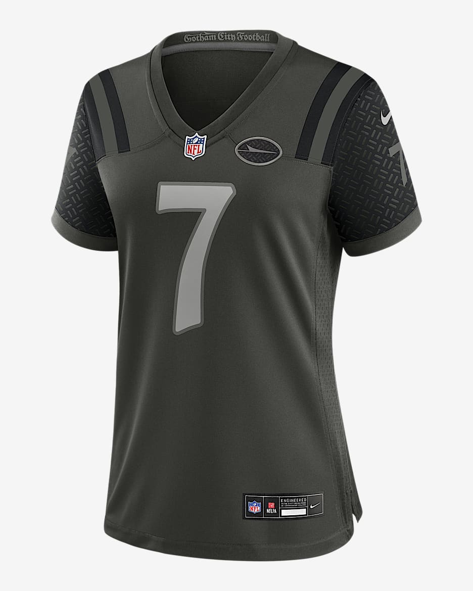 Justin Fields New York Jets Rivalries Collection Women’s Nike NFL Game Jersey - Green
