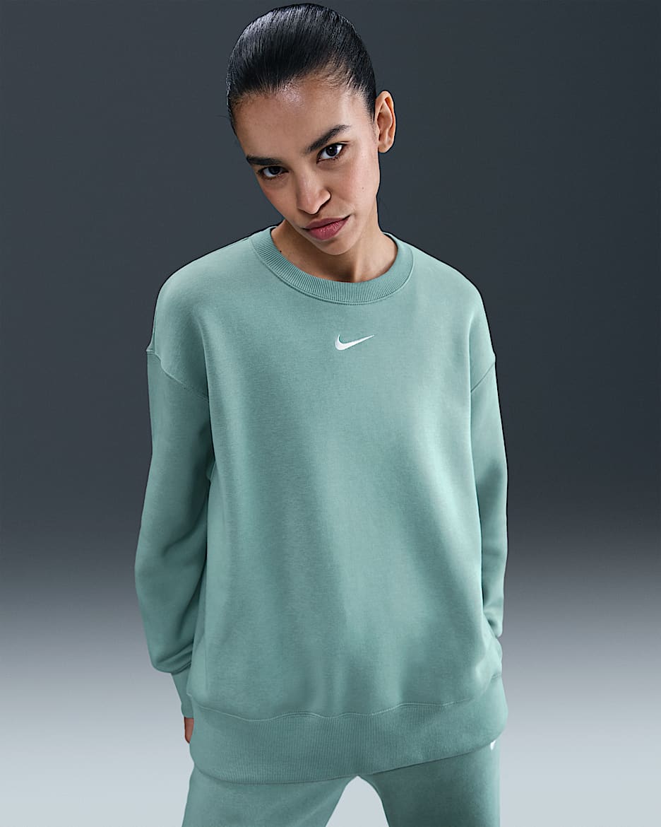 Nike Sportswear Phoenix Fleece Women's Oversized Crew-Neck Sweatshirt - Cannon/Sail