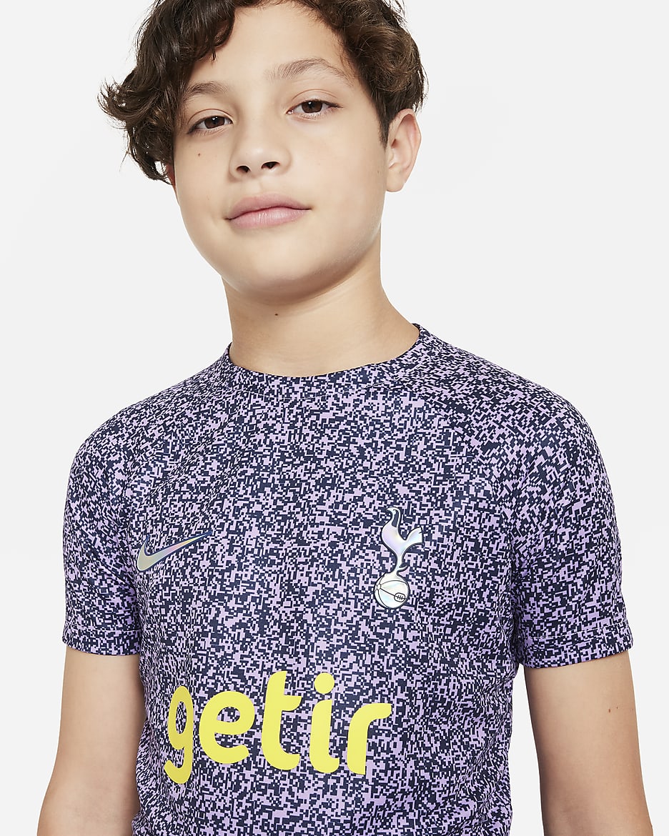 Tottenham Hotspur Academy Pro Big Kids' Nike Dri-FIT Pre-Match Soccer Top - Marine/Marine/Marine