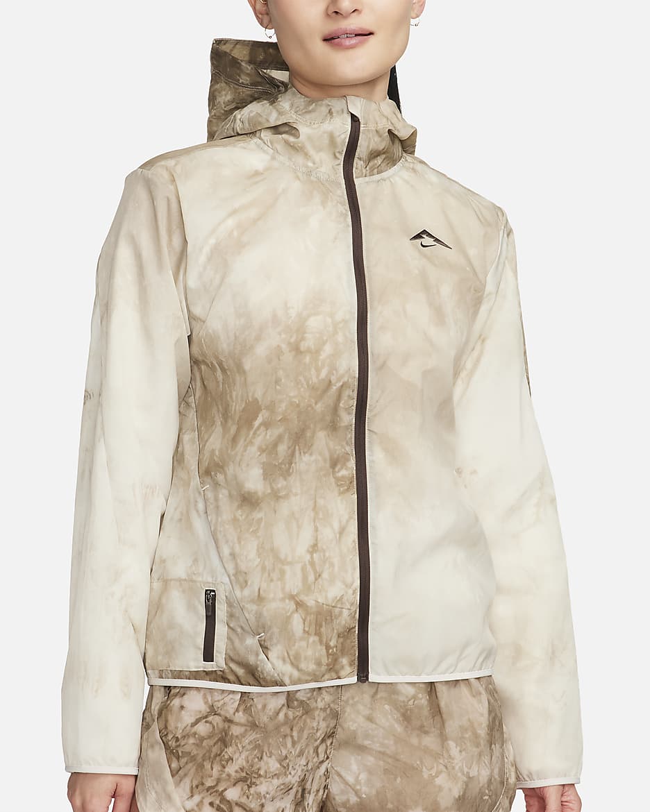 Nike Trail Women's Repel Running Jacket - Light Orewood Brown/Baroque Brown/Baroque Brown