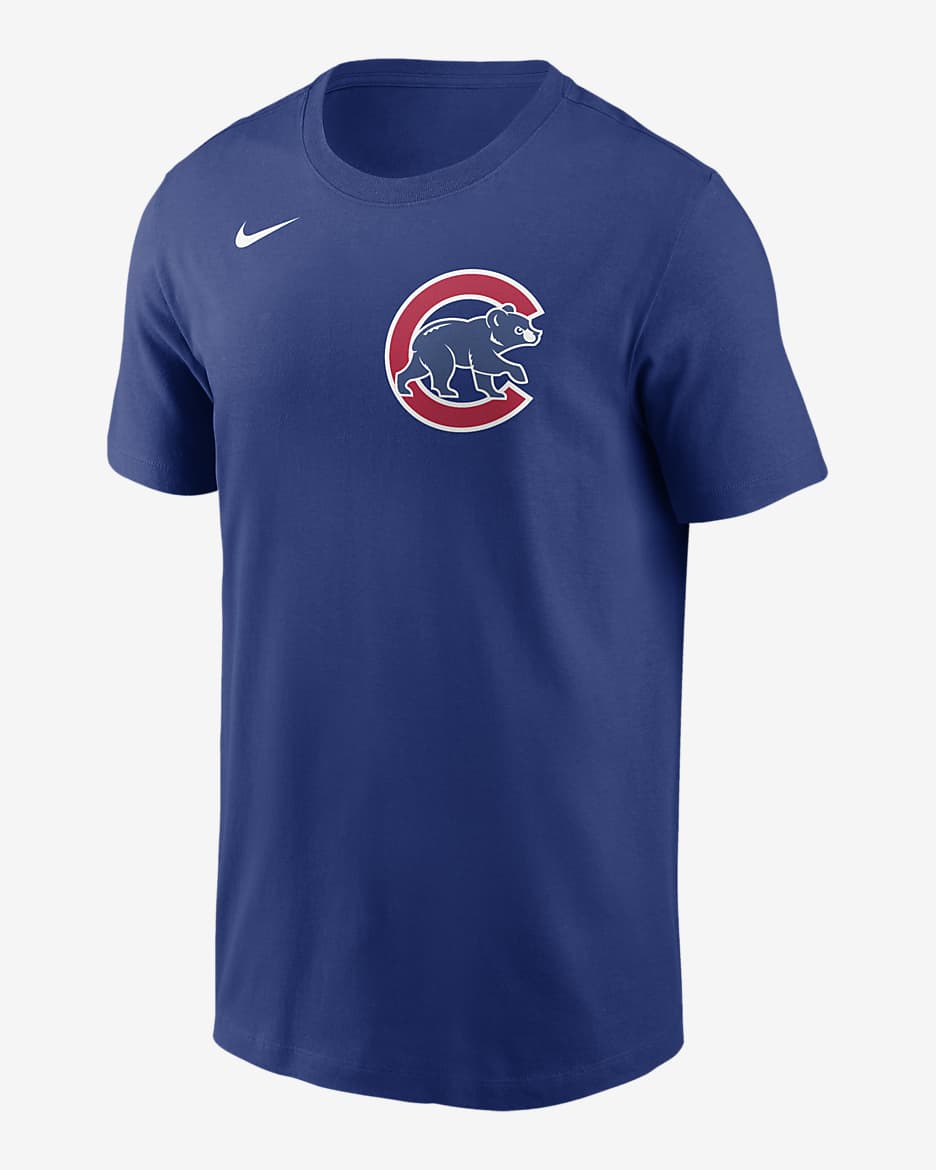 Chicago Cubs Fuse Wordmark Men's Nike MLB T-Shirt - Royal