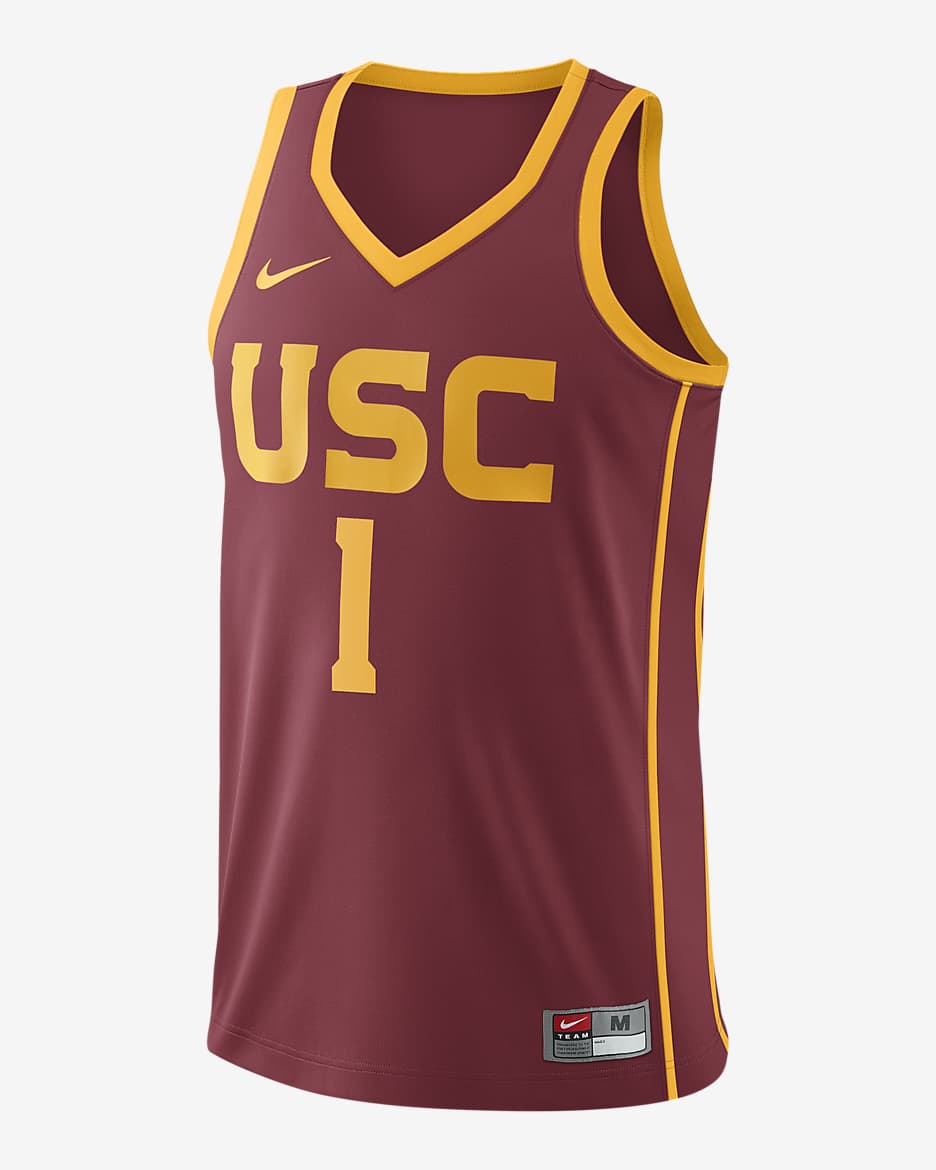 Nike College Dri-FIT (USC) Men's Replica Basketball Jersey - Team Crimson/University Gold/University Gold
