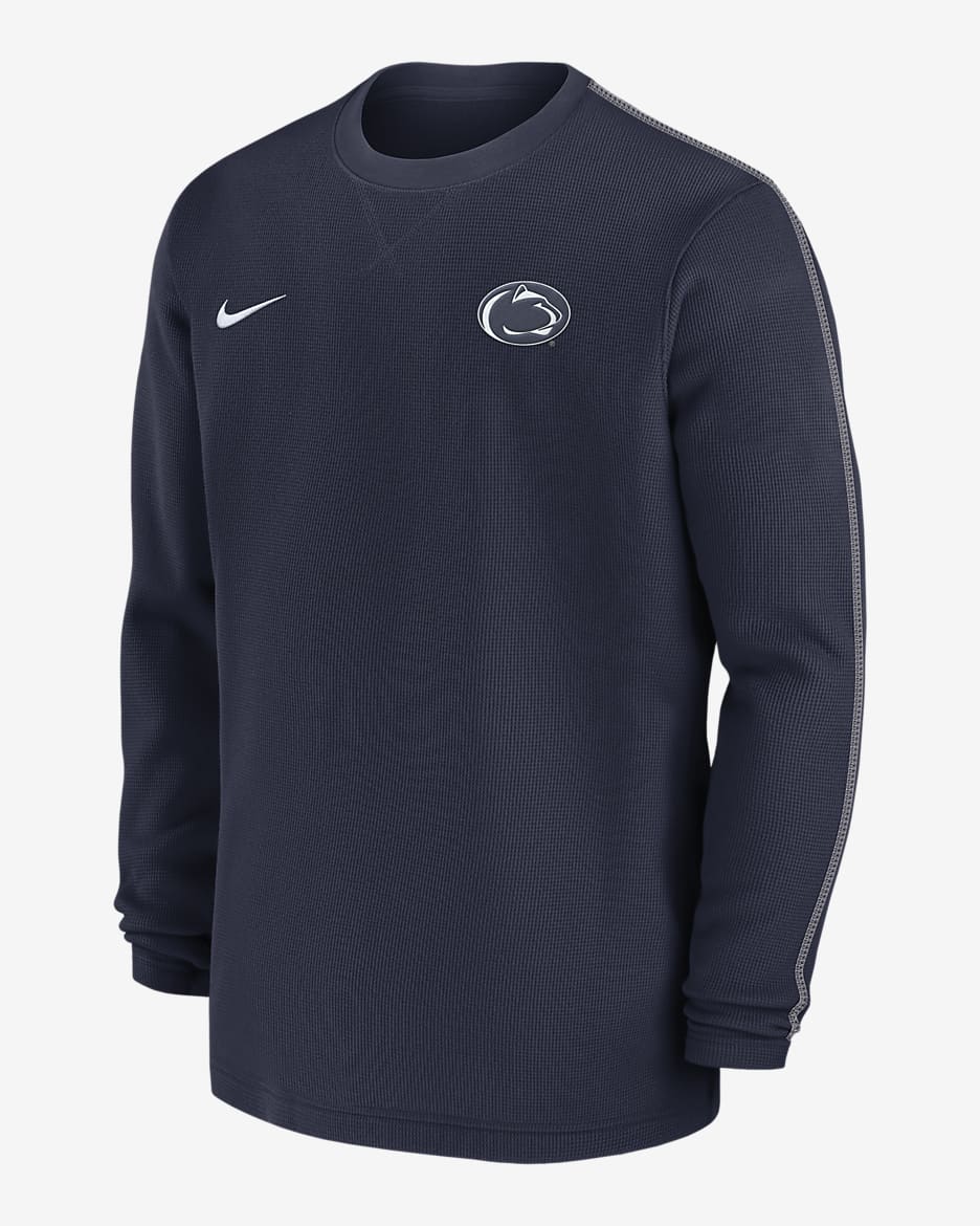 Penn State Nittany Lions Sideline Coach Men's Nike College Long-Sleeve Top - Navy