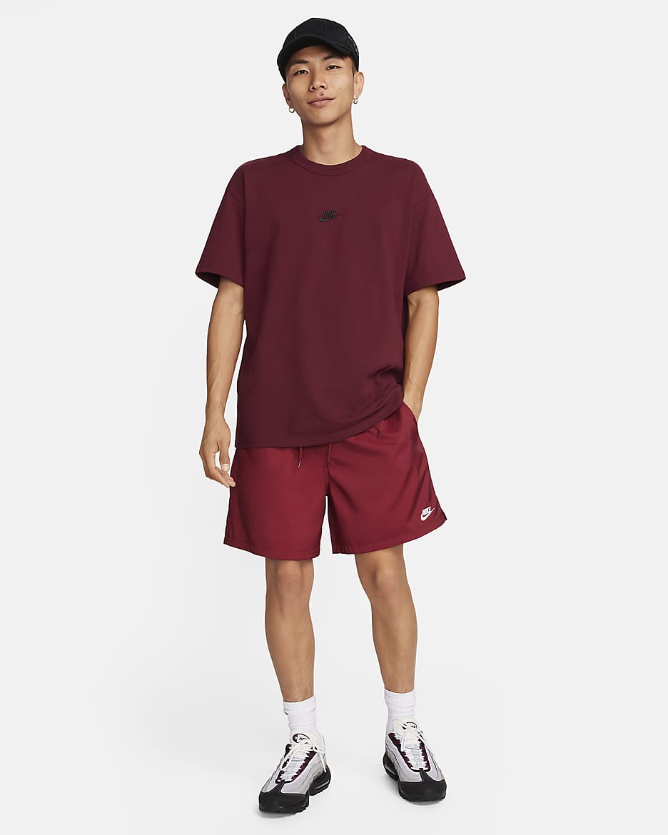 Nike Club Men's Woven Flow Shorts - Team Red/White