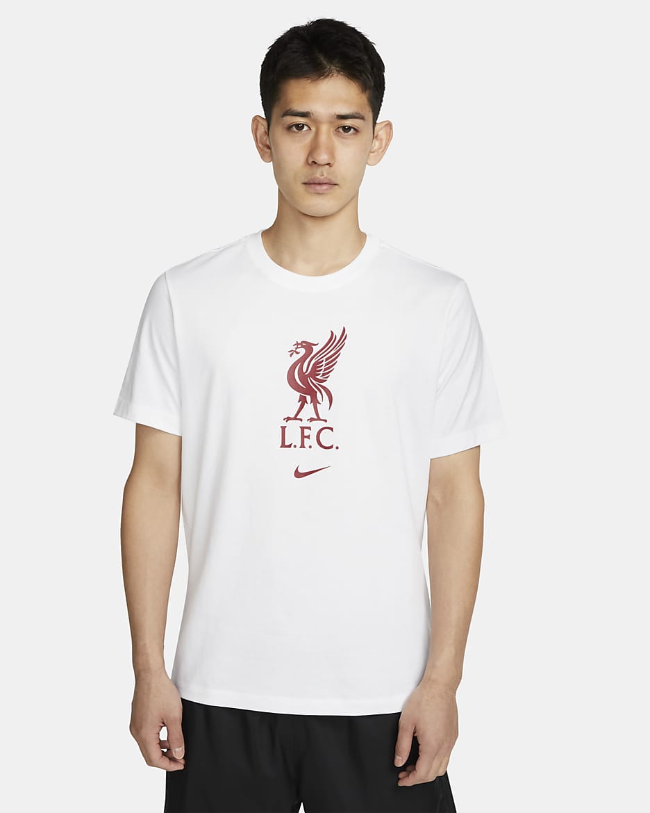 เสื้อยืดฟุตบอลผู้ชาย Liverpool FC - ขาว