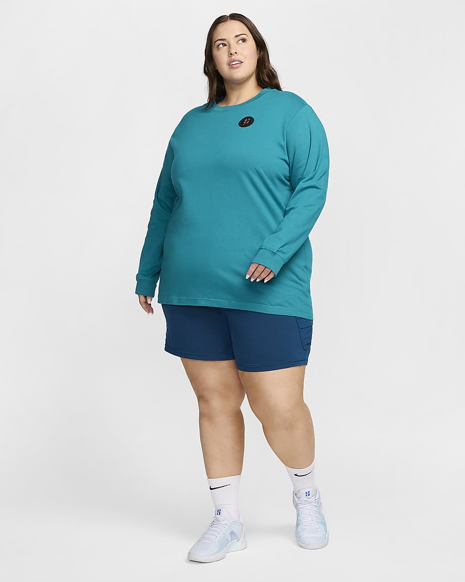 Sabrina Women's Long-Sleeve Basketball T-Shirt (Plus Size) - Blustery