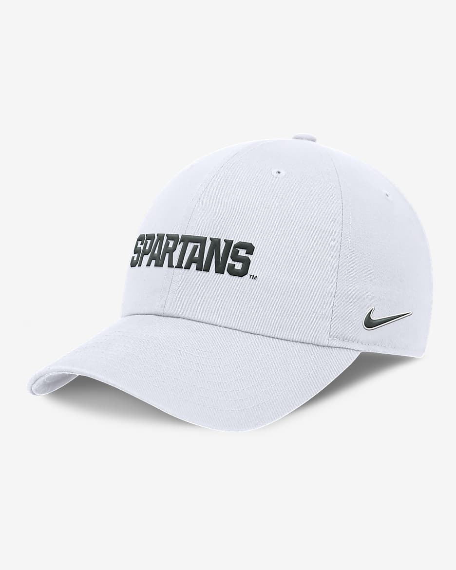 Michigan State Spartans On-Field Club Men's Nike Dri-FIT College Adjustable Hat - White