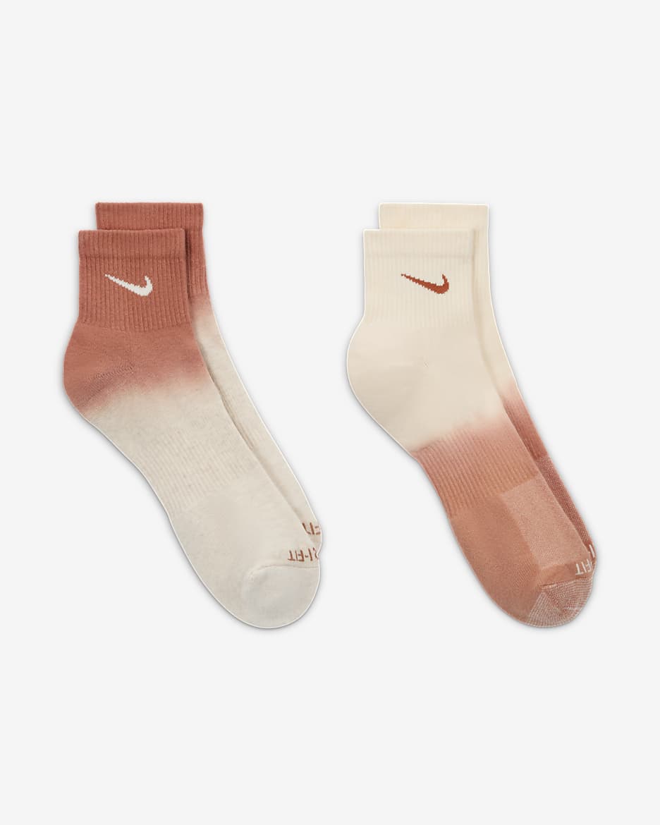 Nike Everyday Plus Cushioned Ankle Socks (2 Pairs) - Multi-Colour