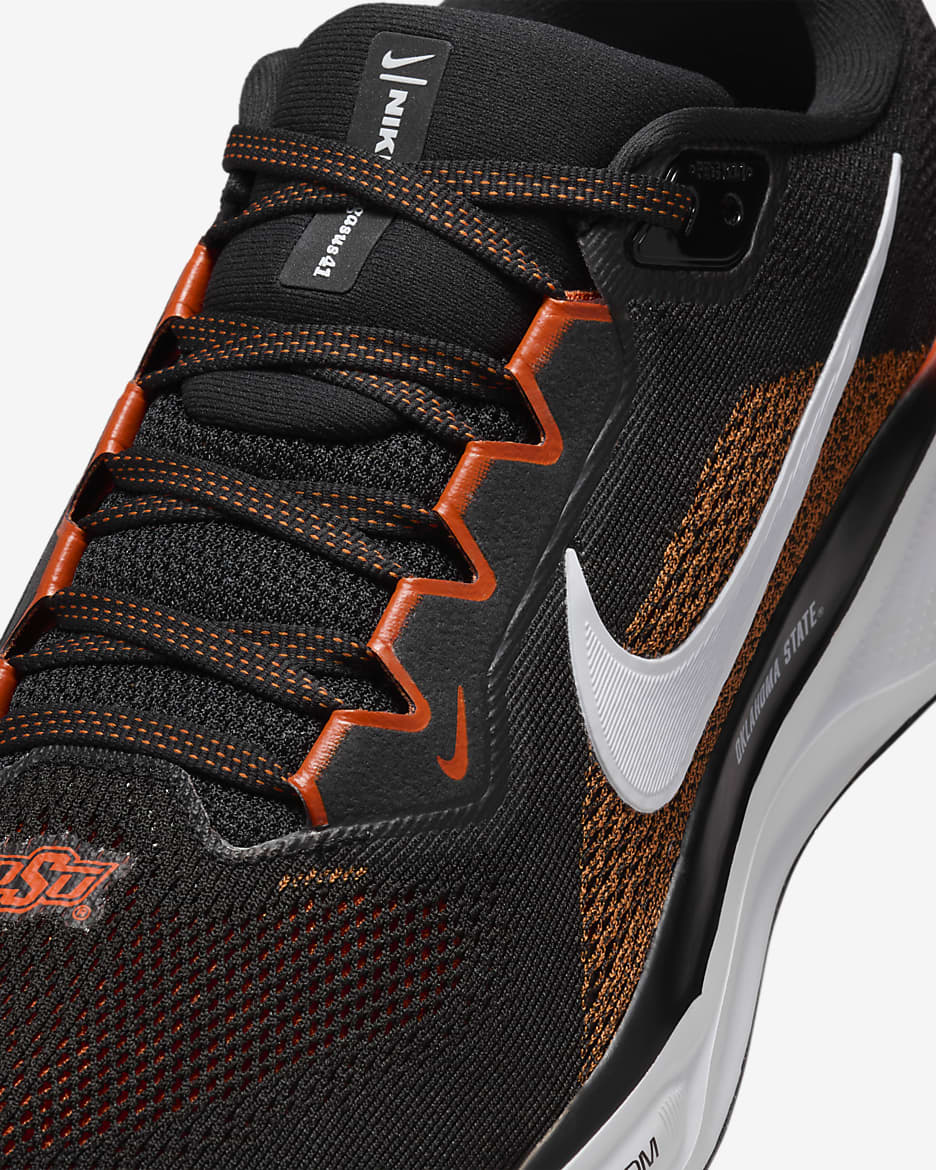 Tenis de correr en pavimento universitarios Nike para hombre Oklahoma State Pegasus 41 - Negro/Blanco/Naranja brillante/Blanco