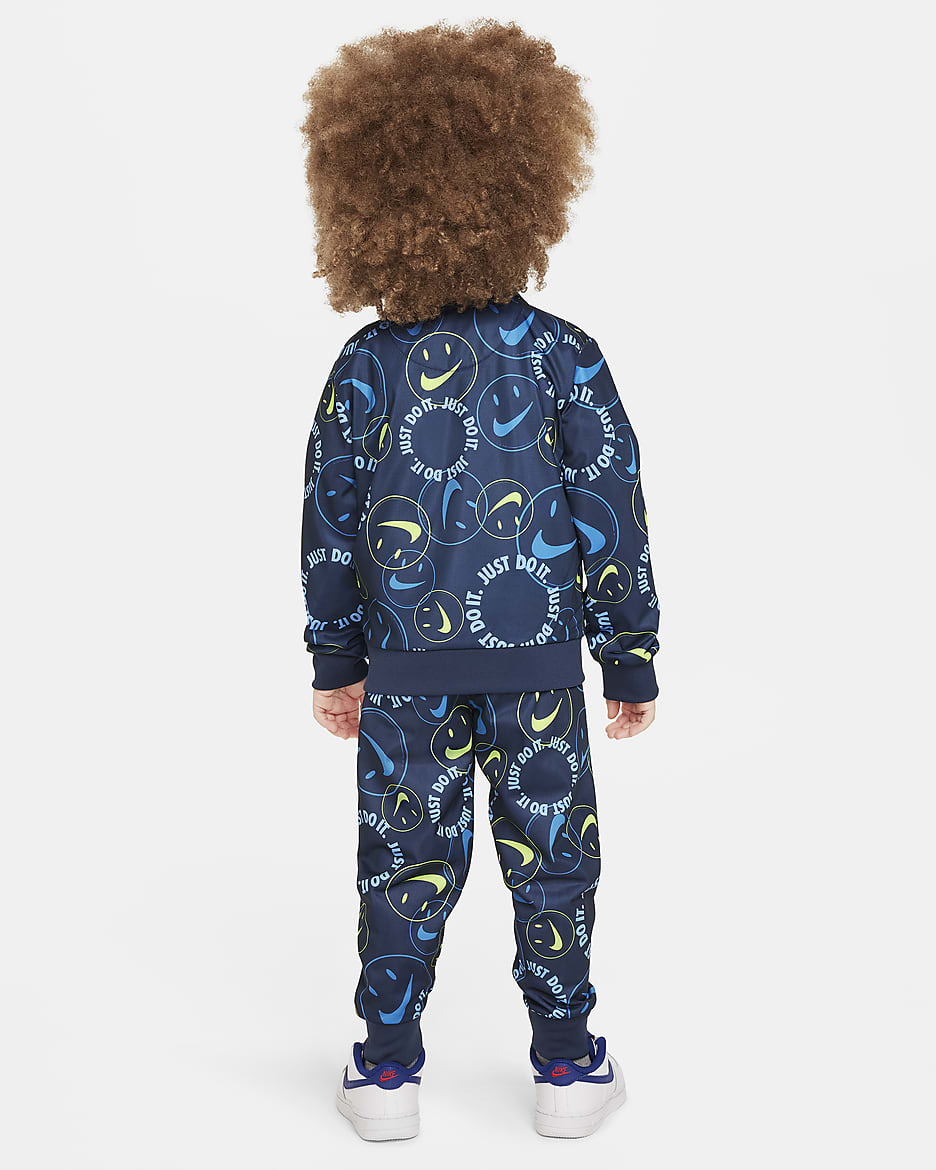 Nike Smiley Swoosh Printed Tricot Set Toddler Tracksuit - Midnight Navy