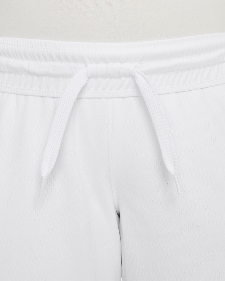 Shorts de básquetbol para niña talla grande Nike Fly Crossover - Blanco/Azul glacial/Azul glacial