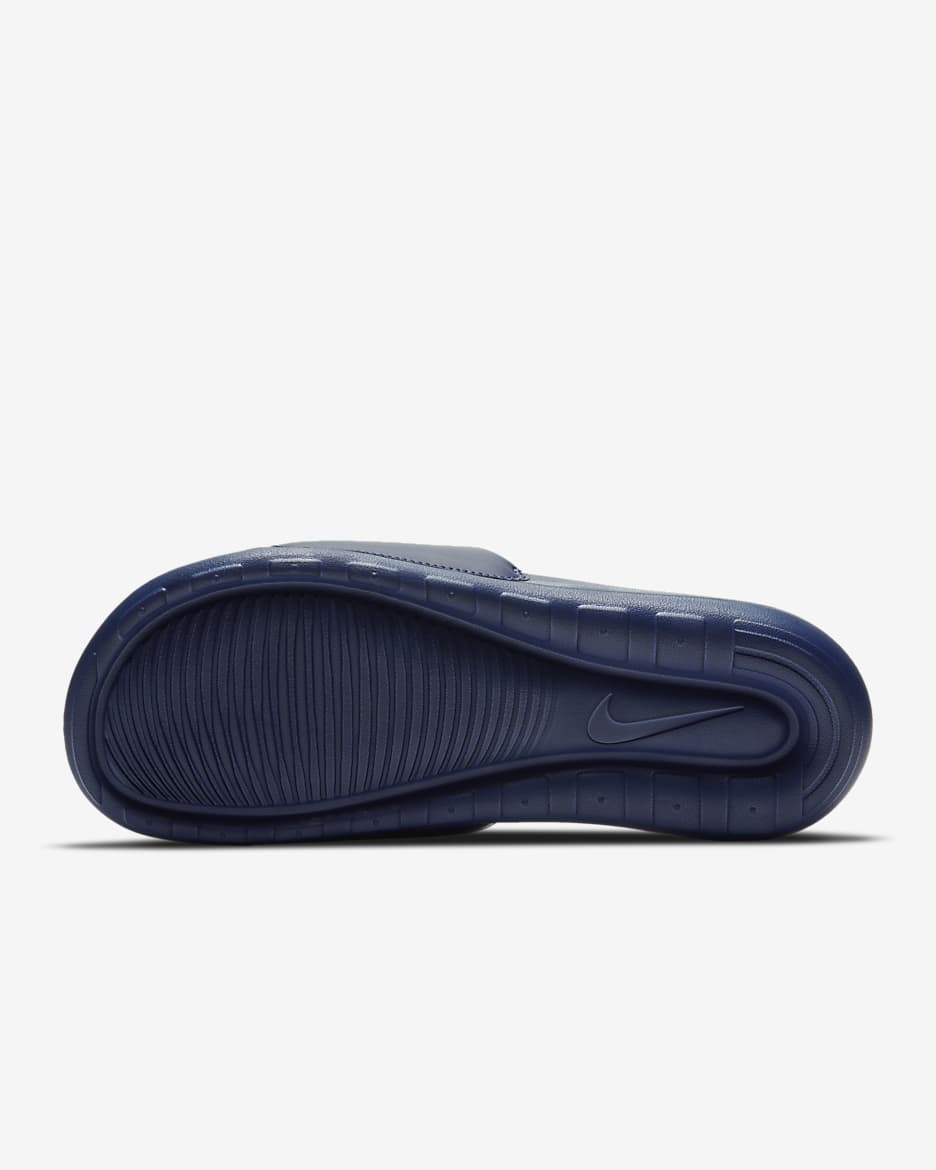 Claquette Nike Victori One pour homme - Midnight Navy/Midnight Navy/Blanc